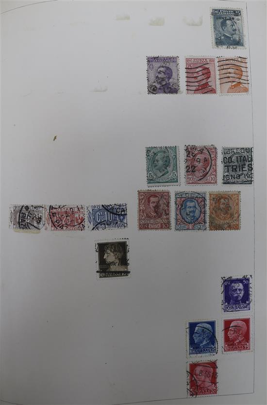 A Standard album of of GB stamps, QV to GVI, Commonwealth, including Canada, India, Europe (France) and various